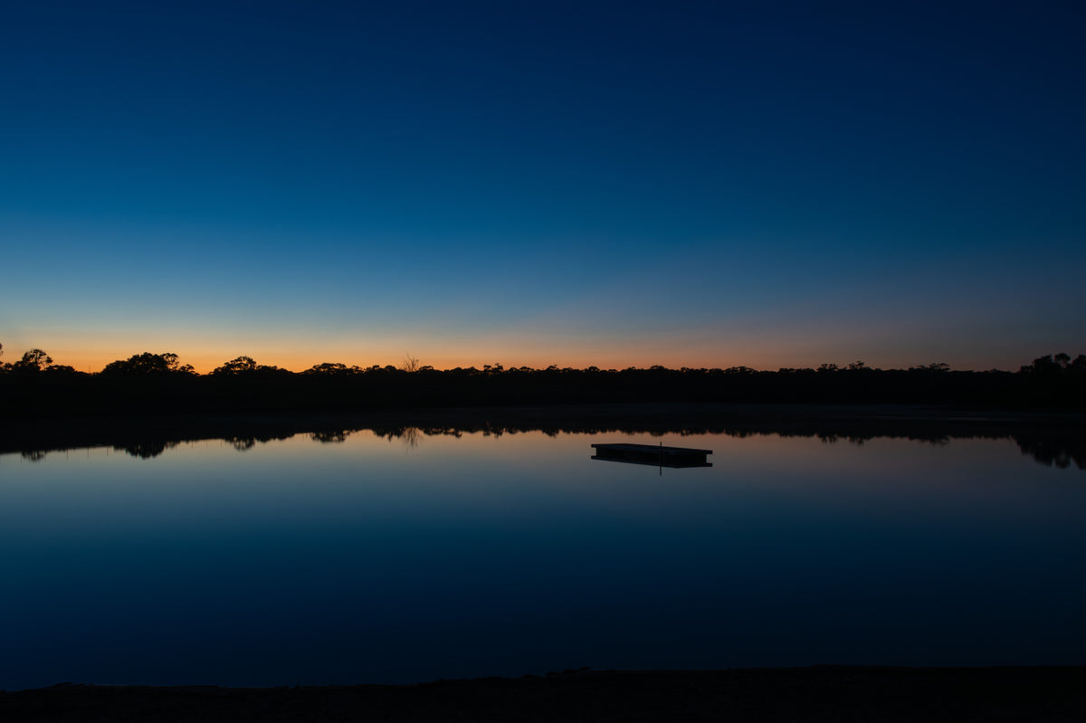 Sunrise on Crusoe Reservoir